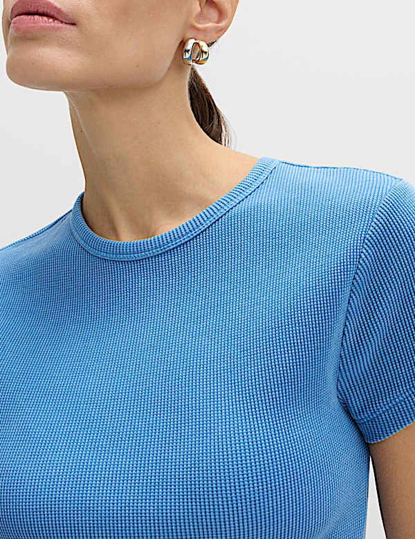 Pure Cotton Waffle T-Shirt - CH