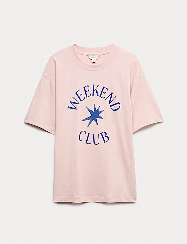 Cotton Rich Graphic Oversized T-Shirt