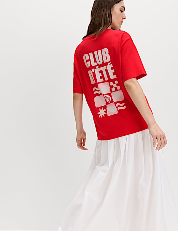 Cotton Rich Graphic Oversized T-Shirt