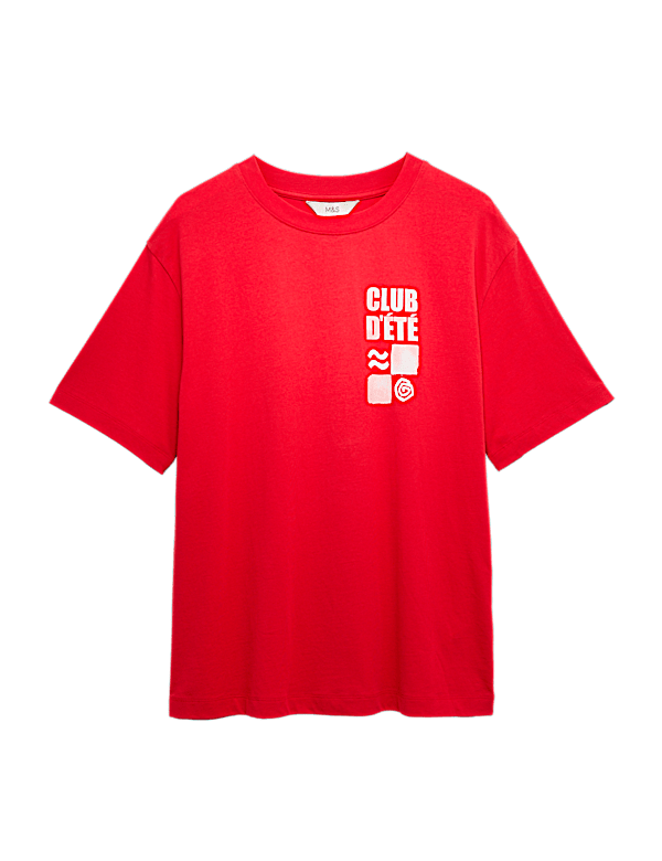 Cotton Rich Graphic Oversized T-Shirt