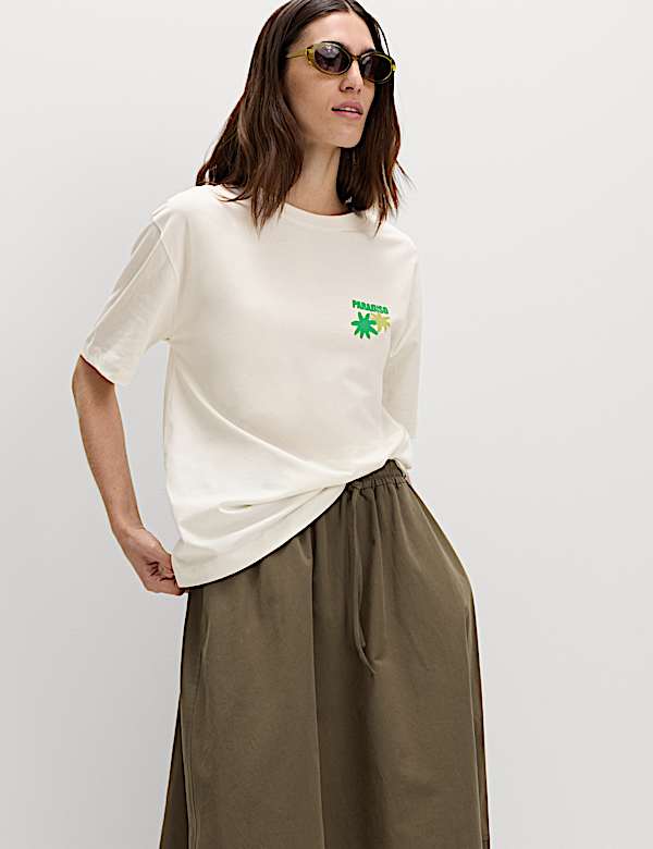 Cotton Rich Graphic Oversized T-Shirt