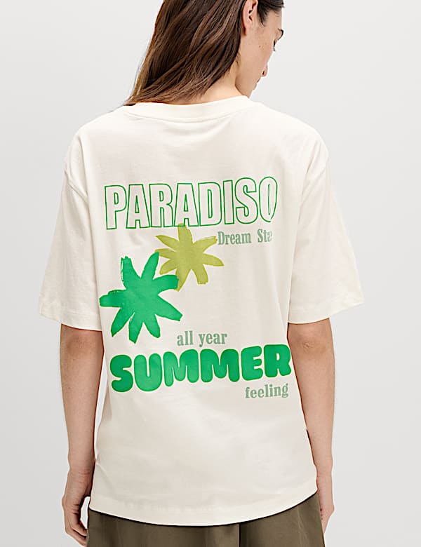 Cotton Rich Graphic Oversized T-Shirt