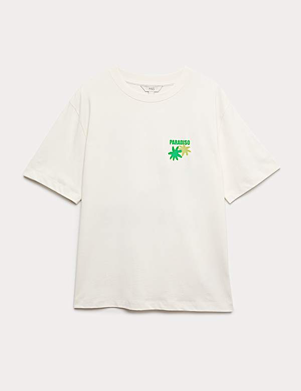 Cotton Rich Graphic Oversized T-Shirt