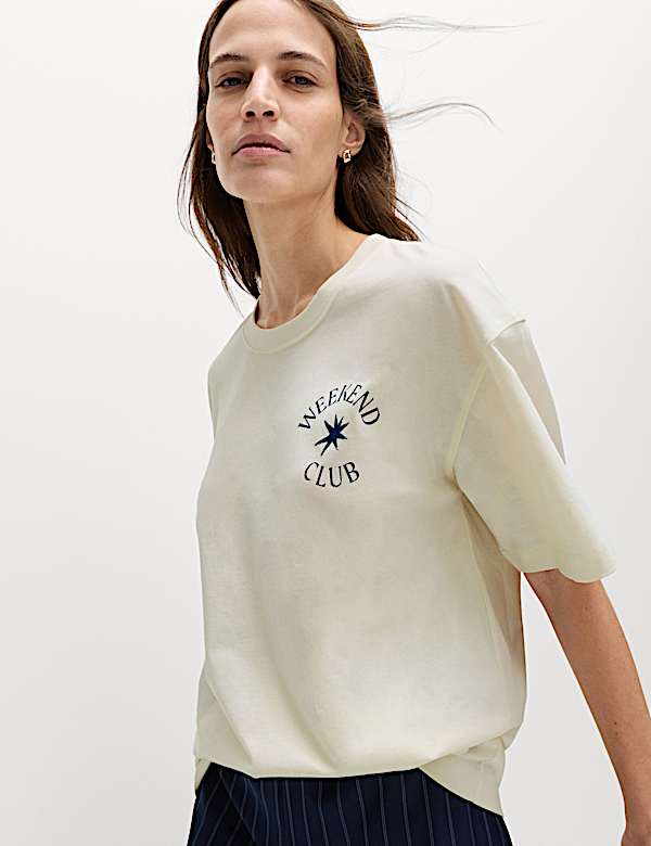 Cotton Rich Graphic Oversized T-Shirt