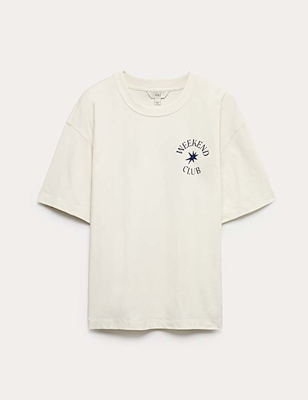 Cotton Rich Graphic Oversized T-Shirt