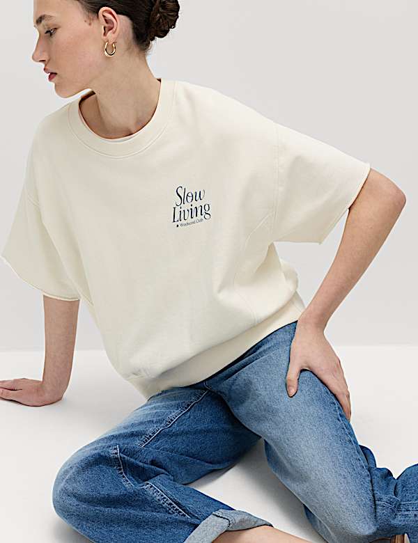 Pure Cotton Garment Dye Sweatshirt