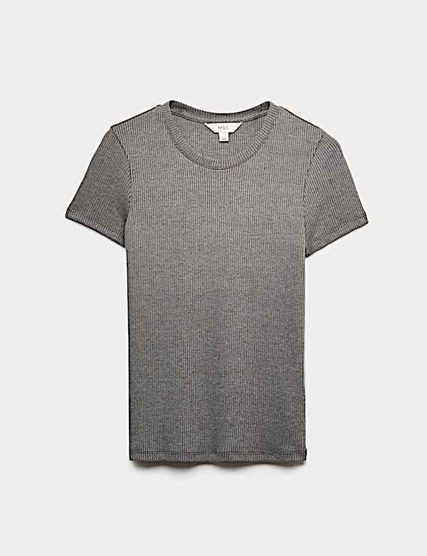 Short Sleeve Ribbed T-Shirt - BE