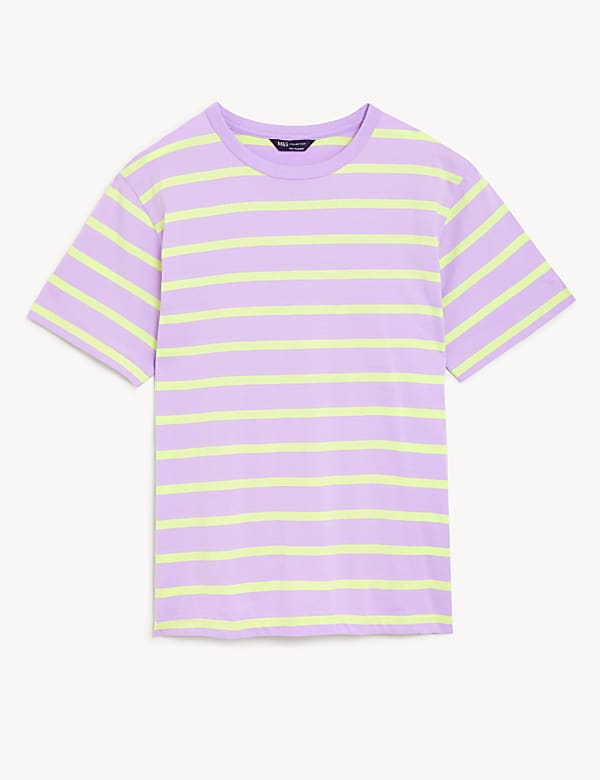 Pure Cotton Oversized Striped T-Shirt