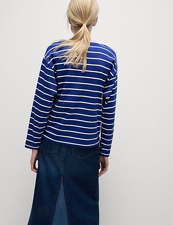 Bavlněn&yacute; pruhovan&yacute; top z čist&eacute; bavlny - CZ