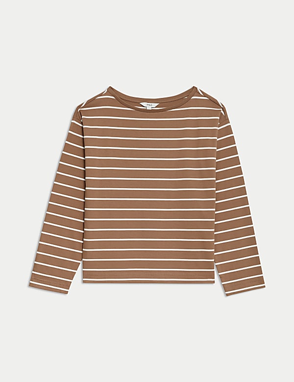 Pure Cotton Oversized Striped Top - CZ