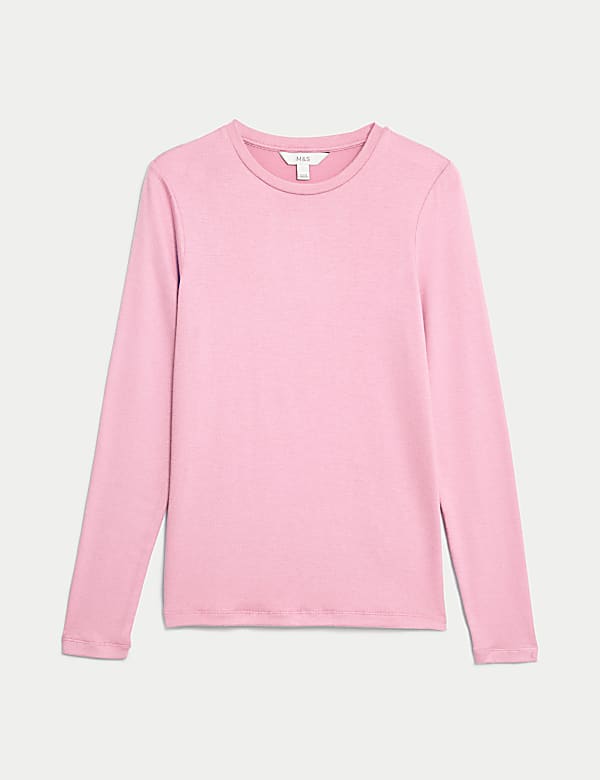 Άνετο τοπ με στενή εφαρμογή και κλειστή στρογγυλή λαιμόκοψη - GR