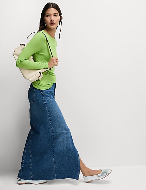 Cosy Crew Neck Slim Fit Top - GR