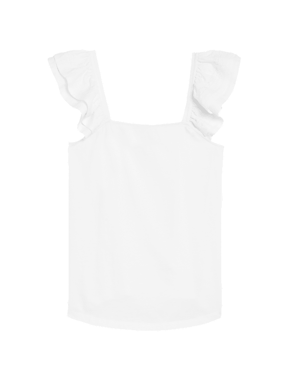 Pure Cotton Ruffle Vest