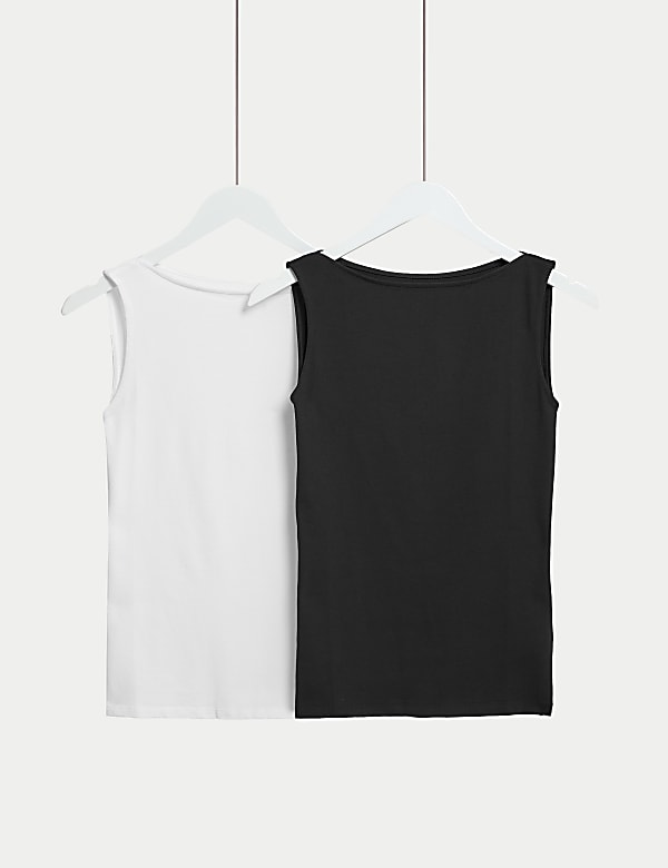 2pk Cotton Rich Vests - MX