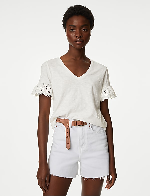 Pure Cotton Broderie Top