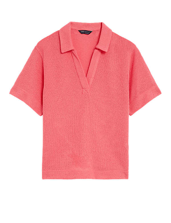 Textured Collared Top