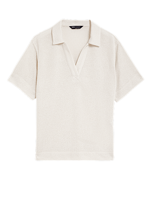 Textured Collared Top