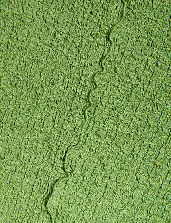 Textured Slash Neck Top