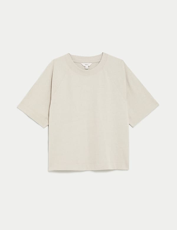 Brushed Cotton Blend Textured Top