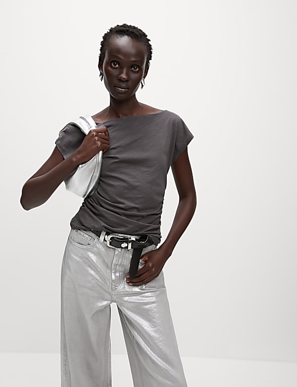 Cotton Modal Ruched Top