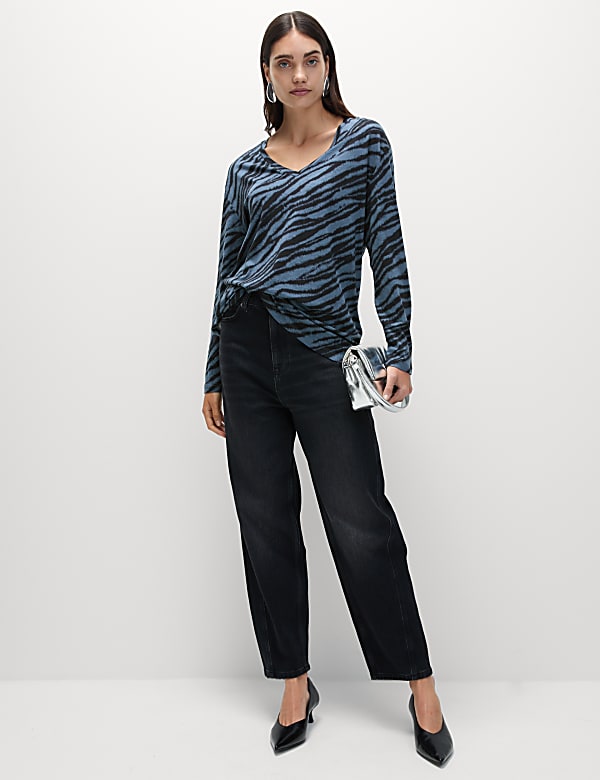 Cotton Modal V-Neck Relaxed Top
