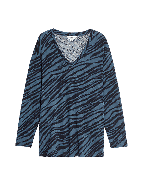Cotton Modal V-Neck Relaxed Top