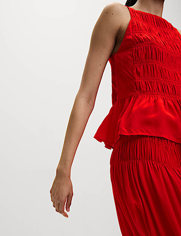 Textured Shirred Cami Top - GR