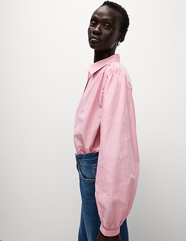 Pure Cotton Embroidered Western Shirt