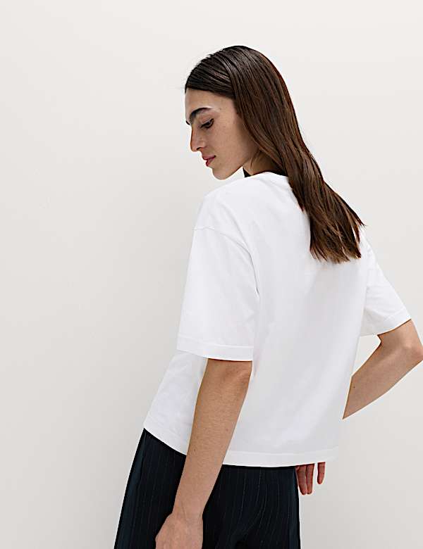 Pure Cotton Graphic Boxy T-Shirt - GR