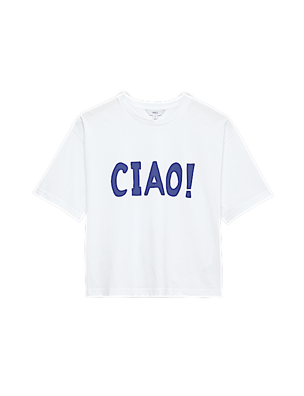 Pure Cotton Graphic Boxy T-Shirt