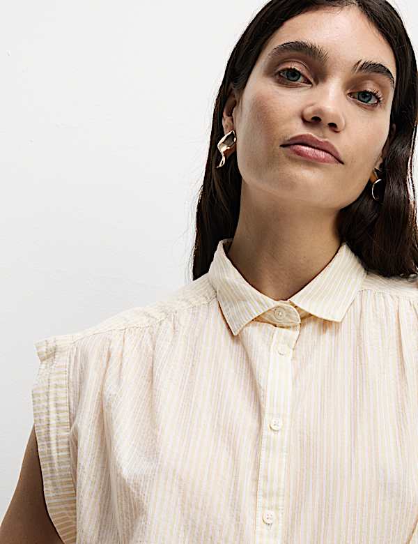 Cotton Rich Sparkly Striped Shirt