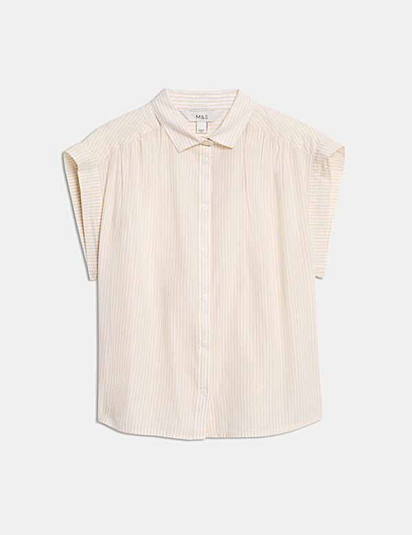 Cotton Rich Sparkly Striped Shirt - GR