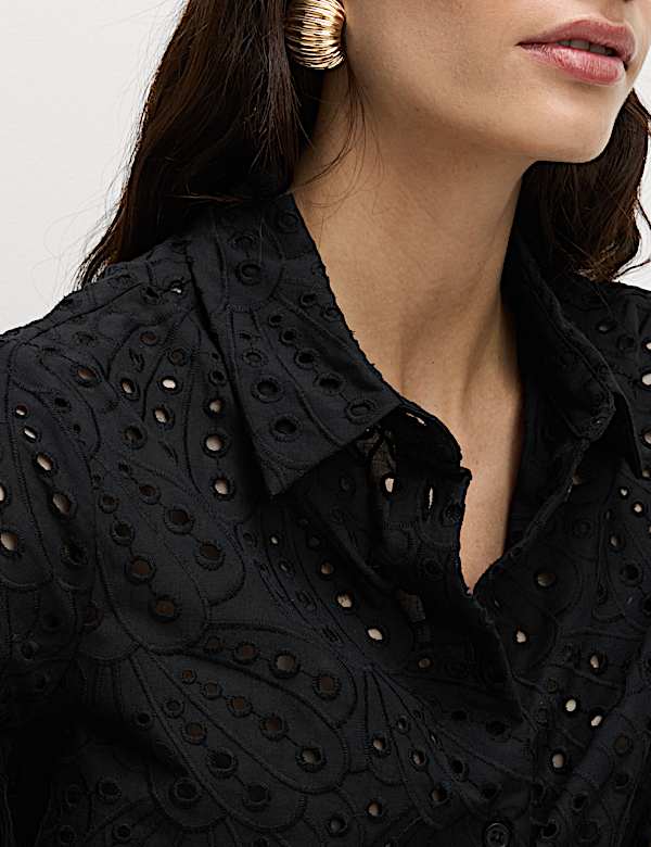 Pure Cotton Broderie Shirt