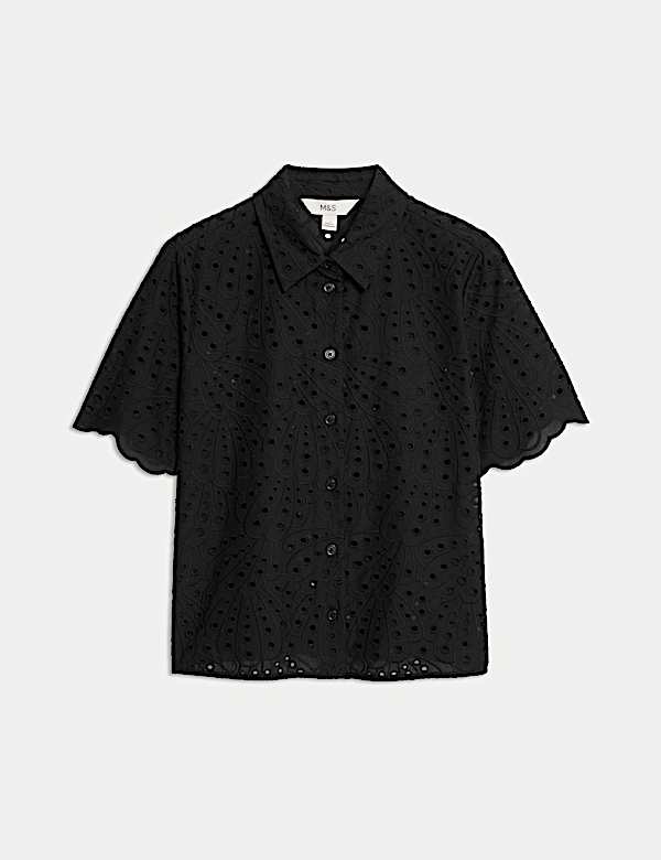 Chemise 100 % coton &agrave; motif brod&eacute; - BE
