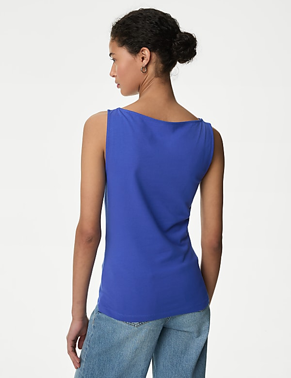 Maillot de corps en coton &agrave; col bateau - LU