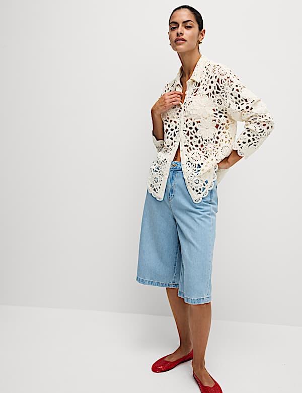 Crochet Collared Shirt - JP