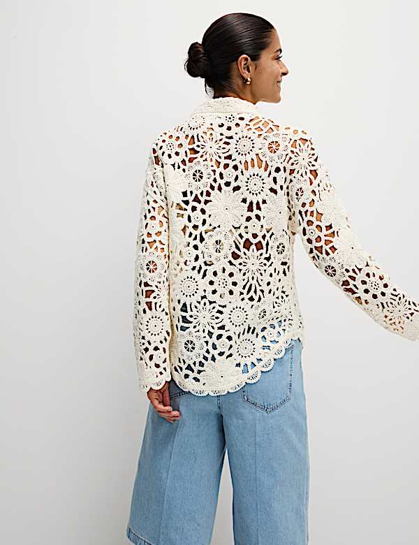 Crochet Collared Shirt - JP