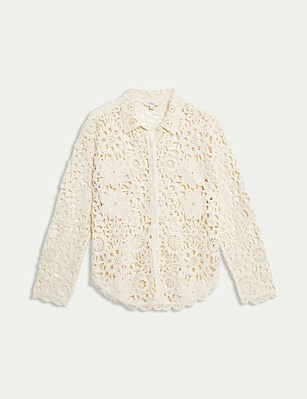 Crochet Collared Shirt - JP