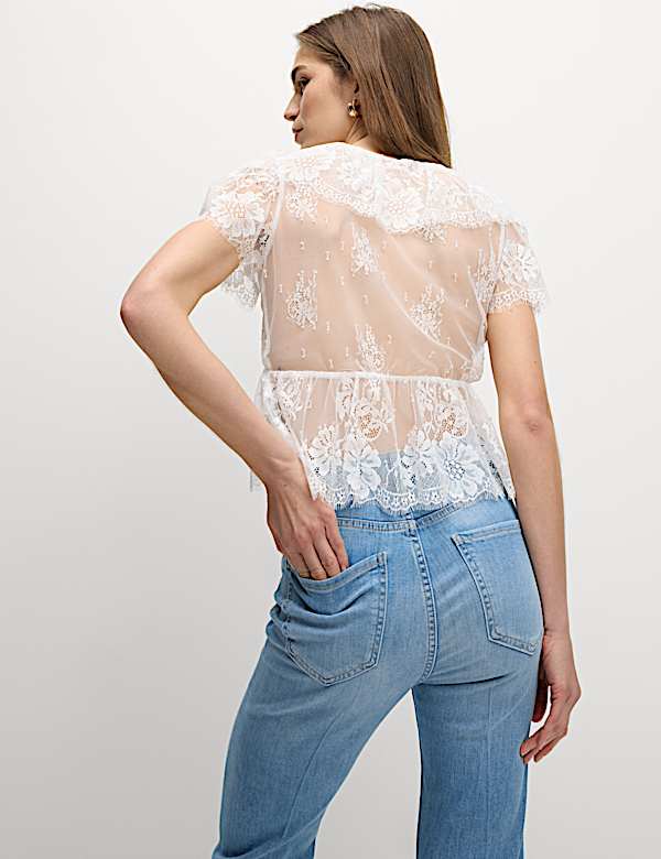 Lace Ruffle Blouse - SK