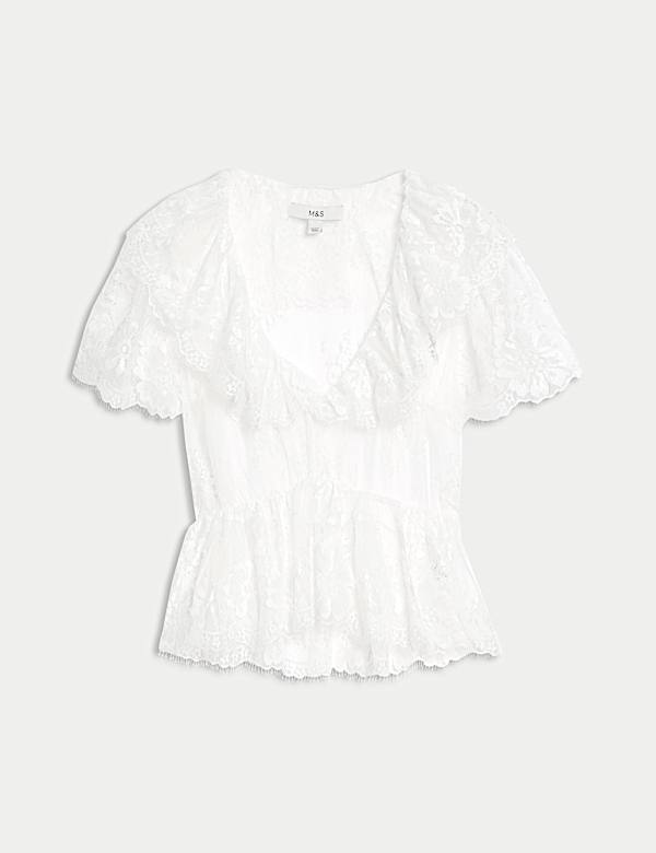 Lace Ruffle Blouse - SK
