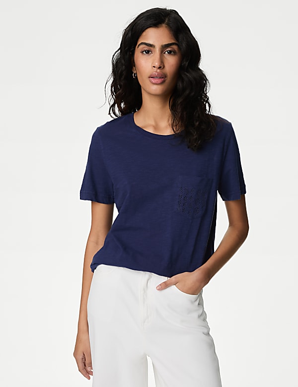 Embroidered Pure Cotton T-Shirt