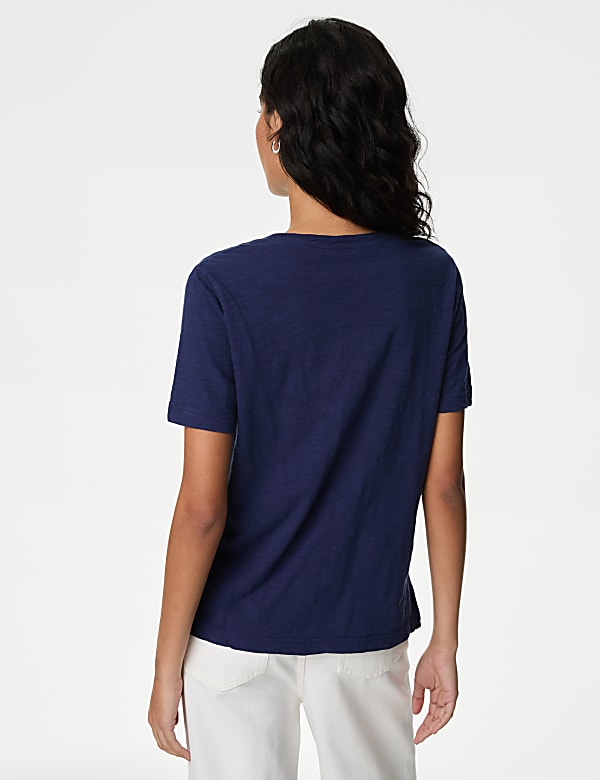 Embroidered Pure Cotton T-Shirt