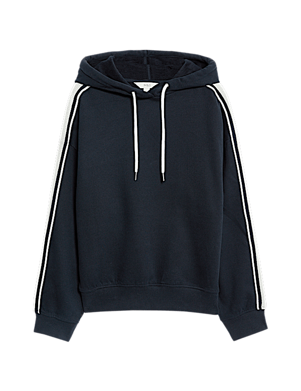 Pure Cotton Side Stripe Hoodie