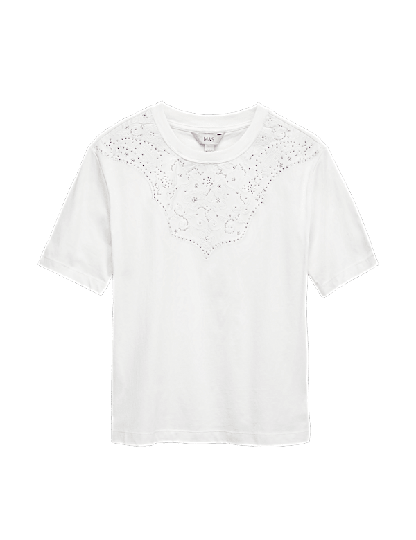 Pure Cotton Embellished 'Lucky' T-Shirt