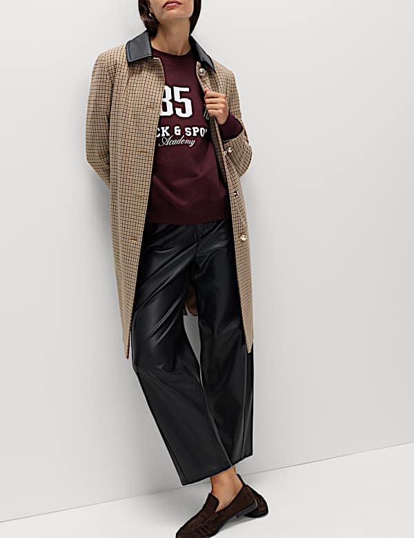 Cotton Rich Slogan Crew Neck Sweat-shirt - NL