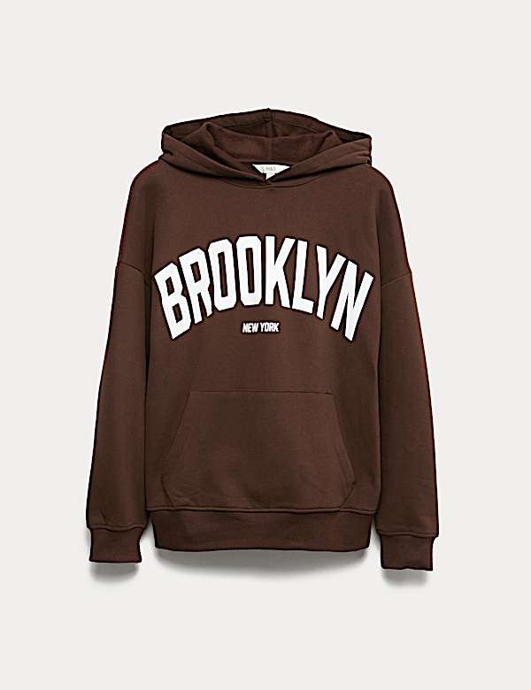 Cotton Rich Slogan Hoodie - CA