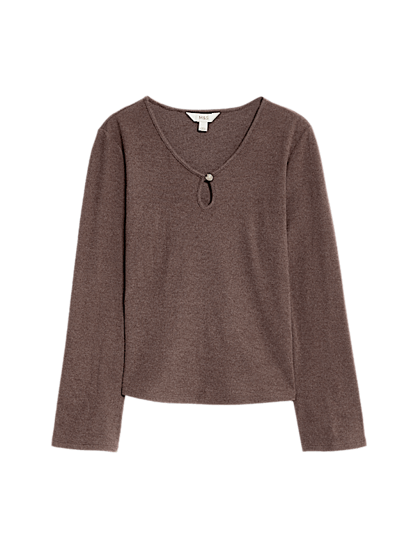 Keyhole Cosy Flute Sleeves Top