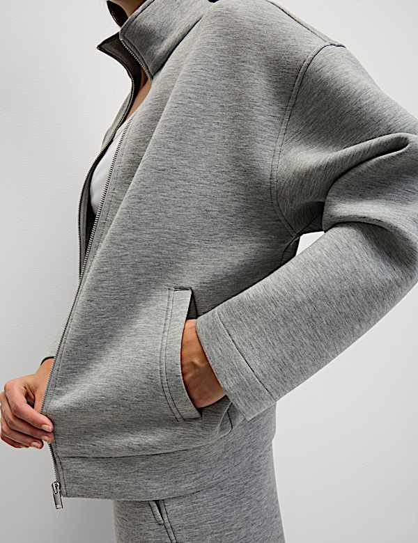 Scuba High Neck Zip Up Sweatshirt - CZ