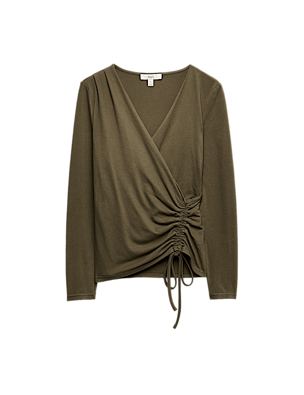 Cosy Ruched Front Top with Stretch