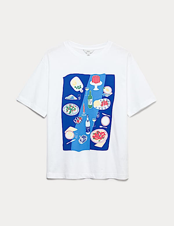 Pure Cotton Slogan Oversized T-Shirt - NO